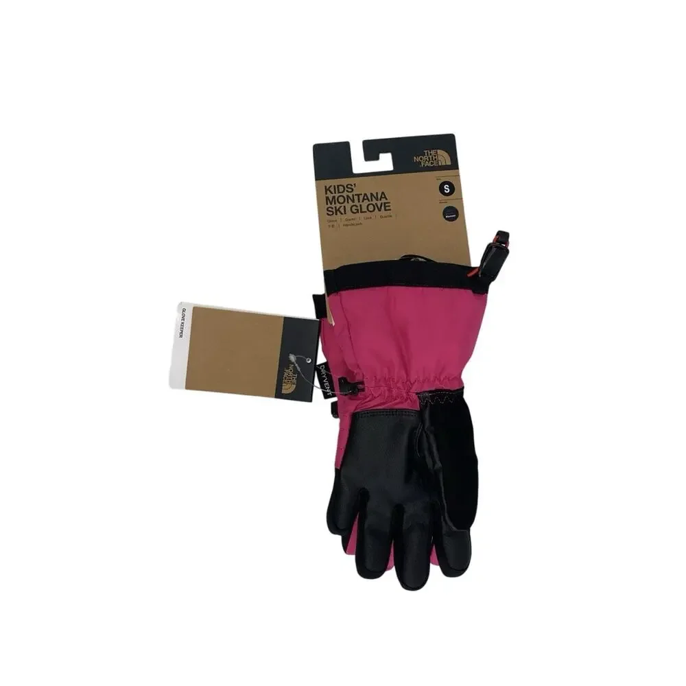 The North Face Kids Montana Ski Glove Mr Pink Sz Small NWT Warmest Dryvent Etip